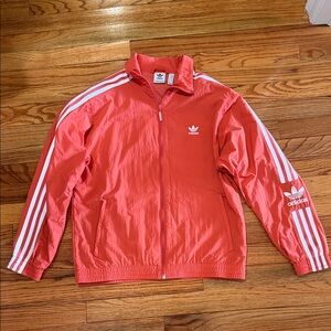 Adidas Coral Track Jacket with White Stripes